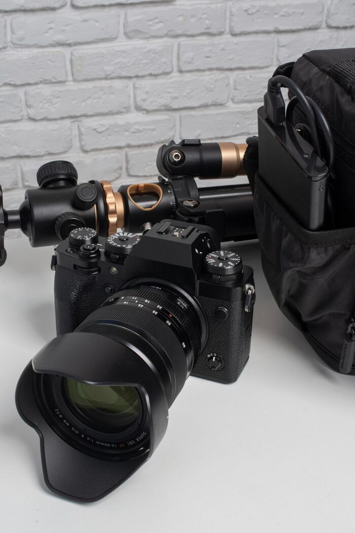 high angle photo camera indoors still life